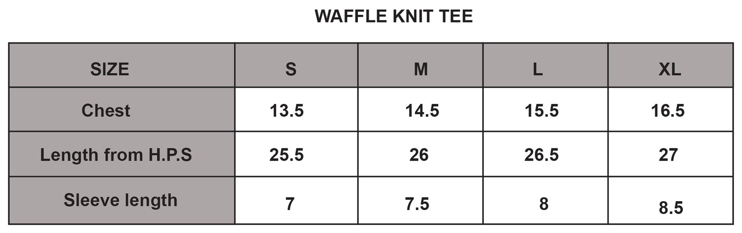 03- WAFFLE KNIT SPIRIT TEE - MOSS