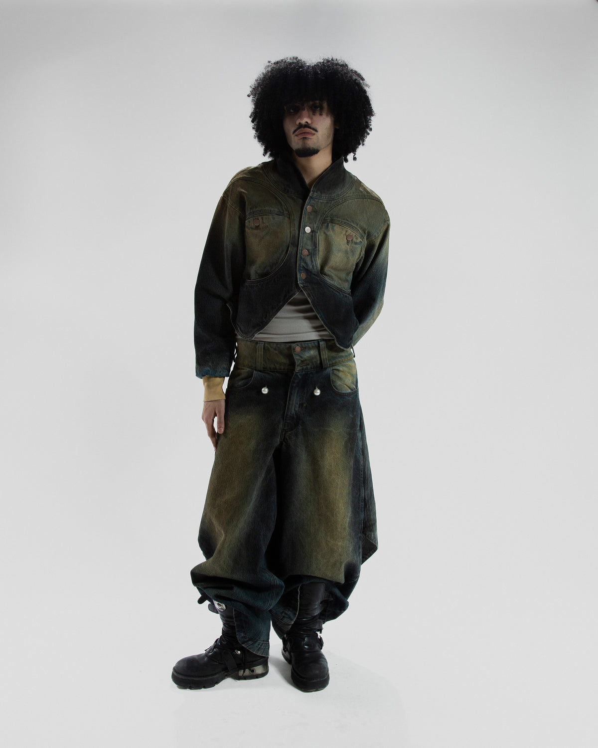 07-Biftu Denim bomber jacket