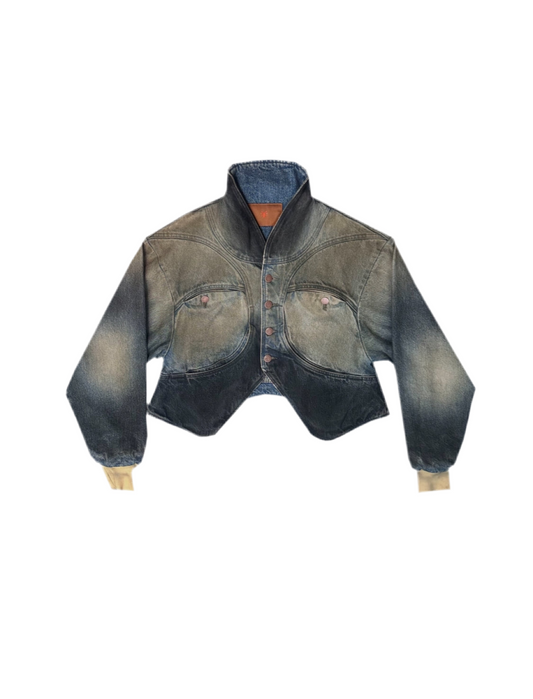 Biftu Denim bomber jacket