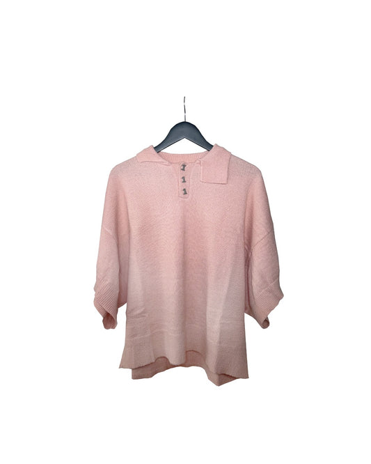 09-PINK MOHAIR POLO